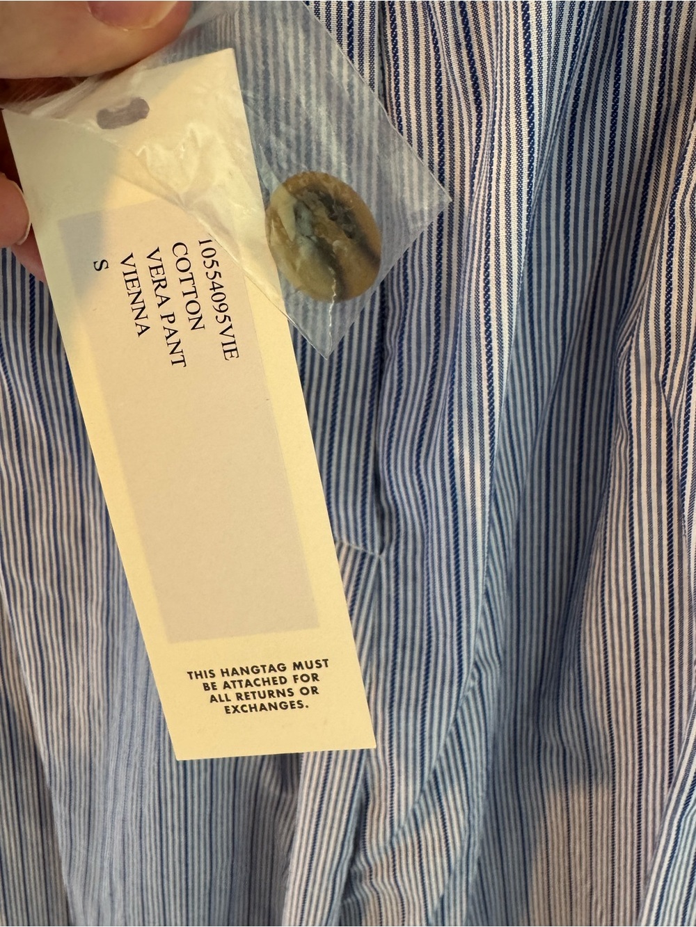 NWT Ciao Lucia Vera Striped Blue Cotton Pants | S - Picture 5 of 8